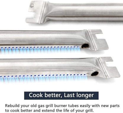Hongso 13-Pcs Stainless Steel Flavorizer Bars and Burner Tube Kit Replacement for Weber Genesis I - IV, Genesis 1000-5000, Genesis Platinum I & II, with Side Control Panel, 5 pcs 23-3/8" 8 pcs 15-7/8"