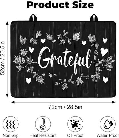 Heat-Resistant Glass Stove Top Cover with Anti-Slip Rubber Coating – 28.5x20.5 Inch Electric Stove Protector, Scratch-Resistant, Expands Counter Space, Stylish Kitchen Decor