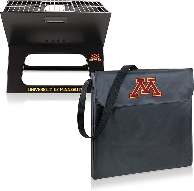 PICNIC TIME NCAA App State Mountaineers X-Grill Portable Grill - Camping Grill - Small Charcoal Grill for Tailgating