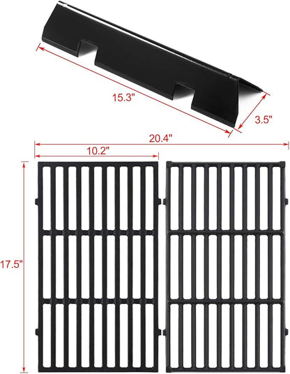 Spirit Grill Replacement Parts 7637 Grates 7635 Flavorizer Bars for Weber Spirit E-210 Grill Parts Weber Spirit I and II 200 Series E210 E220 E215 S210 S220 GS4 Parts Replacement Grates Flavor Bars