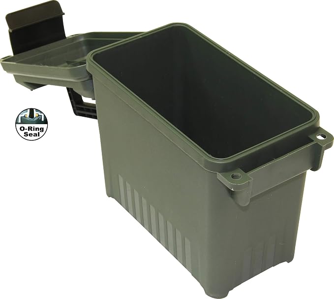 MTM AC15-11 Ammo Can Mini for Bulk Ammo, Water-Resistant Seal, Double Padlock Tabs, 12-Pound Capacity, USA Made, Forest Green
