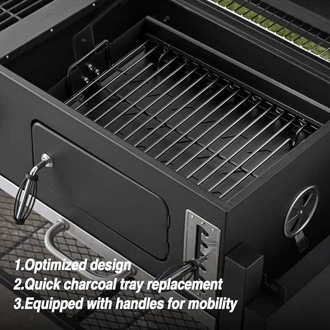 PS9900 15-28 Inch Charcoal Tray Replacement Parts for Smoke Hollow,Charcoal Basket for 47183T-21 6500 6800 8500 47183T HC4518L PS9500 SH5000 SH7000 SH19030119 SH19030219 SH9916 Smoke Hollow Grill Part
