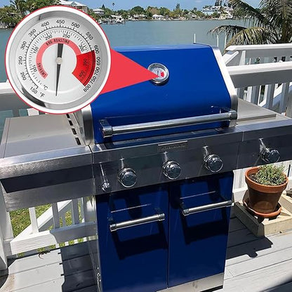 BBQ Lid Thermometer Gauge for KitchenAid Grill Replacement Parts 720-0954 KitchenAid 720 0819 720-0745 720-0745A,Nexgrill 720-0733 720-0745,Kirkland 720-1068,Oklahoma Joe 15202029,Kenmore 146.48589710
