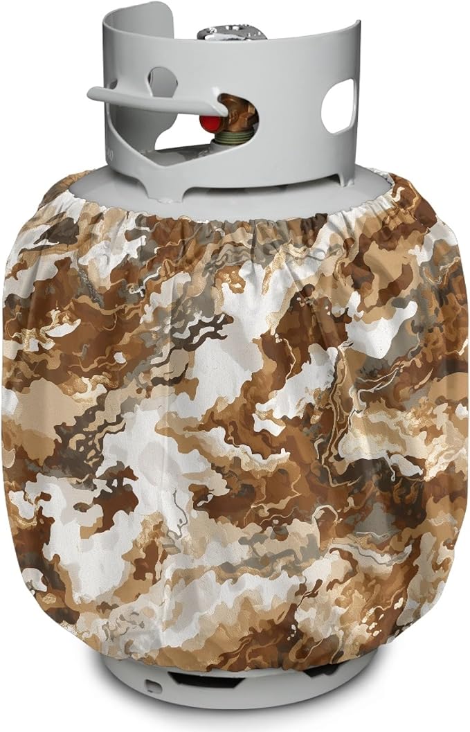 Golden Marble Propane Tank Cover 20lb Heavy Duty Propane Cylinder Cover Weather Resistance Outdoor Grill Accessories for Winter
