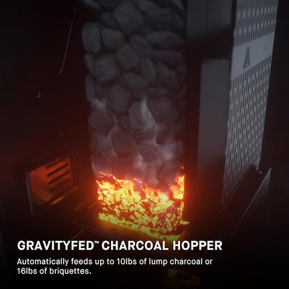 Masterbuilt MB20041220 Gravity Series 1050 Digital Charcoal Grill and Smoker Combo, 1050 sq. in & MB20181722 Gravity Series Grill Outdoor Pizza Oven, Black