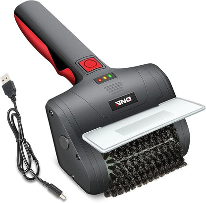 DNA Motoring Cordless Electric Grill Cleaning Scrub Brush Rechargeable with Type-C Charge Cord,Red/Black, TOOLS-00219-RD