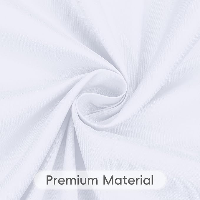 8 Pack White Square Tablecloth 54 x 54 Inch | Wrinkle Resistant, Washable, Polyester Fabric, Square Table Cloth for Dining Party Banquet Buffet Wedding
