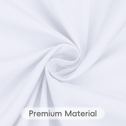 8 Pack White Square Tablecloth 54 x 54 Inch | Wrinkle Resistant, Washable, Polyester Fabric, Square Table Cloth for Dining Party Banquet Buffet Wedding