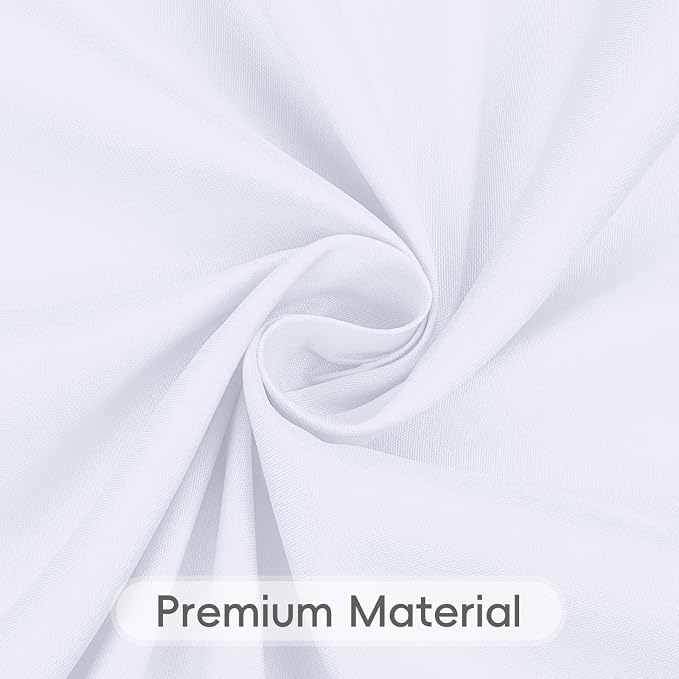 8 Pack White Square Tablecloth 70 x 70 Inch | Wrinkle Resistant, Washable, Polyester Fabric, Square Table Cloth for Dining Party Banquet Buffet Wedding