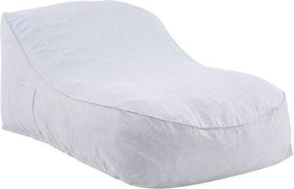 Christopher Knight Home Hilar Outdoor Bean Bag Chair, Fabric Bean Bag Lounger for Adults and Kids, Outdoor Comfy Reading Chair, Patio Lounge Sofa for Poolside Garden, Gray