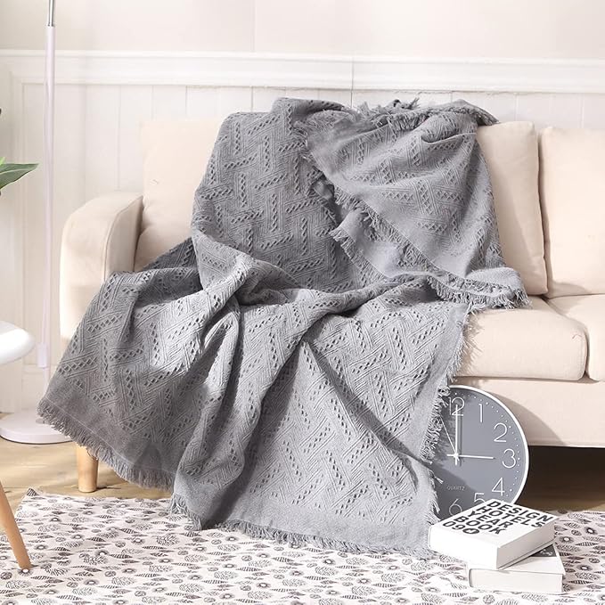 AIVIA Chair Single Seat Cover Sheet Blanket Tablecloth, Throw Cushion Covers for Chairs, 1 Cushion Furniture Decor Slipcovers Protector for Dogs Cats Table Cloth Fabric Dark Gray
