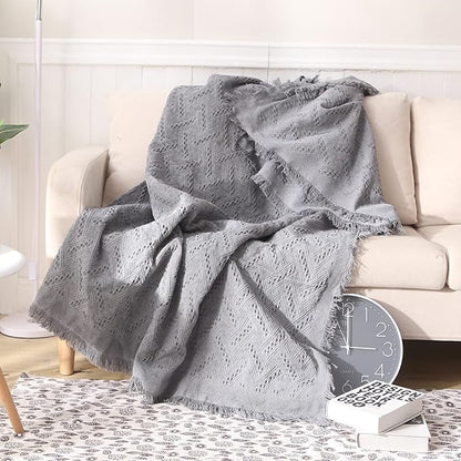 AIVIA Armless Loveseat Cover Sheet Blanket, Anti Slip Throw Cushion Covers for Armless Couches, 1 Cushion Love-Seat Furniture Decor Slipcovers Protector for Dogs Cats 71"x91" Dark Gray