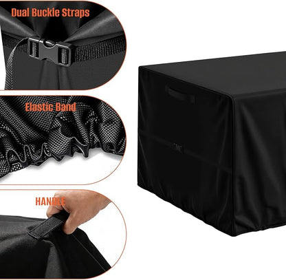 Kovshuiwe 30 Gallon Deck Box Cover Fit for 30 Gallon Resin Deck Box | Waterproof 600D Oxford Fabric, Tear-resistant Storage Box Cover, 24"L x 19"W x 22"H（Only Cover）