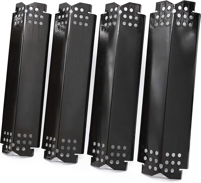 Flame Tamers Replacement for Nexgrill 720-0830H Grill, 4 Pack Grill Heat Plates Heat Shiels Burner Covers for Nexgrill 720-0830H Home Depot, Nexgrill 720-0864 720-0864M Grills, Porcelain Steel