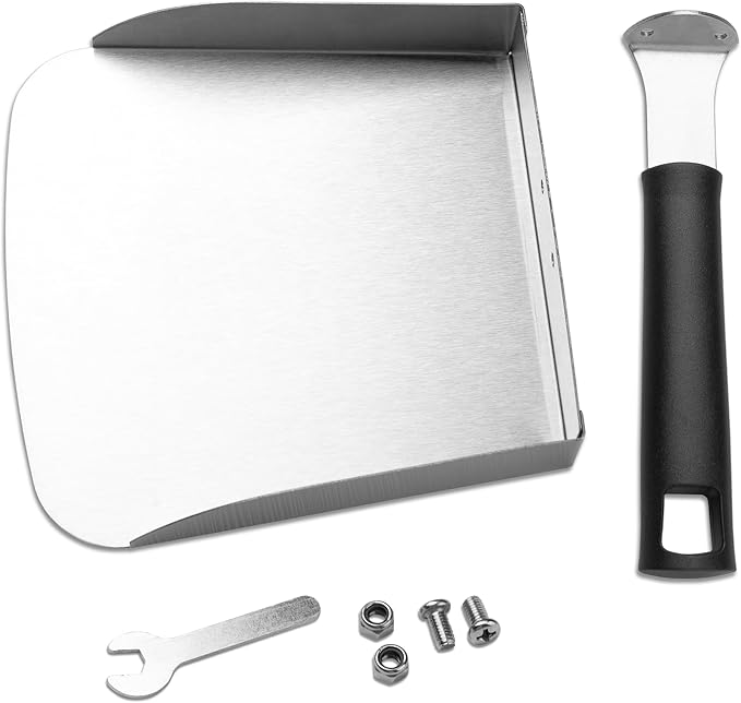 Professional Stainless Steel BBQ Spatula, 15.35 x 7.72 x 7.36 Inch, Detachable Grill Turner with Long Handle, Duty for Outdoor Grilling，food transfer spatula, detachable, easy to clean
