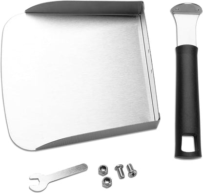 Professional Stainless Steel BBQ Spatula, 15.35 x 7.72 x 7.36 Inch, Detachable Grill Turner with Long Handle, Duty for Outdoor Grilling，food transfer spatula, detachable, easy to clean