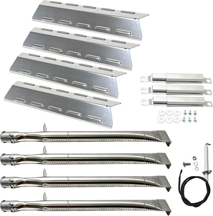 DG284 Grill Kit for Kenmore 146.34611410, 146.46372610, 146.23673310, 146.34461410, 146.10016510, 146.16198211, 146.46366610, 146.16142210 Grill Burner, Heat Plate, Ignitor & Crossover