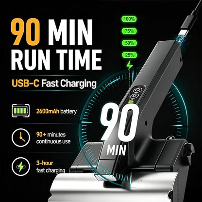 Electric Grill Brush, High Torque BBQ Bristle-Free Cleaner – Rechargeable Cordless with LED Light, Splash Guard & Scraper, Heavy Duty Grill Cleaner Tool for Outdoor Grill, Gift for Men Dad