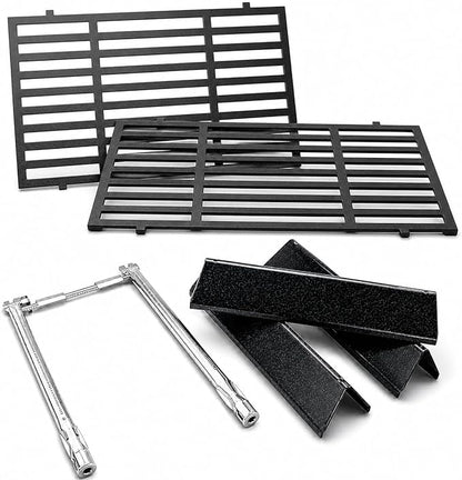 Uniflasy Spirit E210 Grill Parts for Weber, 7635 Flavorizer Bars, 69787 Burner Tubes & 7637 Grill Grates, Fits Weber Spirit 200 & GS4 Spirit II 200 Series Front Control, E/S-210 E/S-220