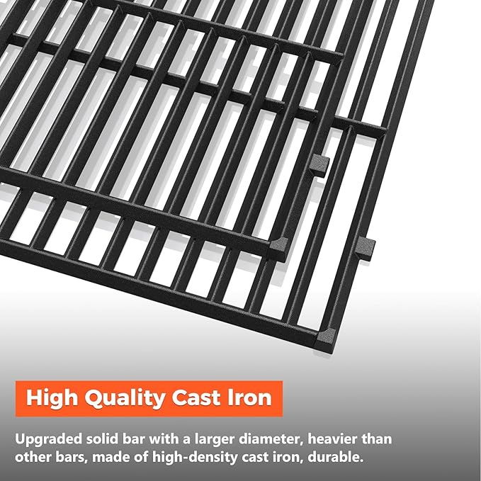 QuliMetal Grill Parts for Weber Spirit II E310 & 300 Series Grills, 15.3" Flavorizer Bars, 17.5" Grill Grates, 67060 Heat Deflector, Compatible with Spirit 2 Grill Parts, Replaces 7636 7638