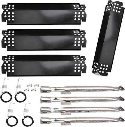 Grill Replacement Parts for Nexgrill 720-0830H, 720-0864, 720-0864M Gas Grills, 4 Pack Grill Burners, Heat Plates Shield and Igniter Replacement Repair Kit for Home Depot Nexgrill 4 Burner 720-0830H