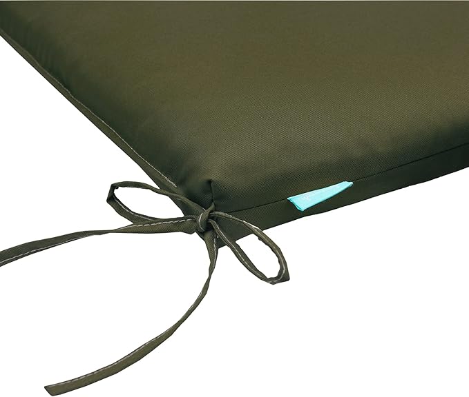 QILLOWAY Outdoor Indoor Seat Cushions, Square Foam Dining Chair Pads,All Weather, 17"x17"x3",2 Count (SAGE)