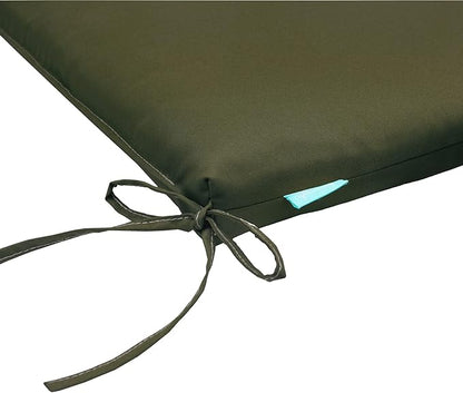 QILLOWAY Outdoor Indoor Seat Cushions, Square Foam Dining Chair Pads,All Weather, 17"x17"x3",2 Count (SAGE)