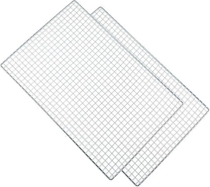 Roasting Racks, 2 Pcs 11.8 Inch x 7.9 Inch Stainless Steel Grill Racks Grid Net for Baking and Cooling of Barbeque in Oven, Party, Dinning and Outdoors (2, 11.8 inch x 7.9 inch)
