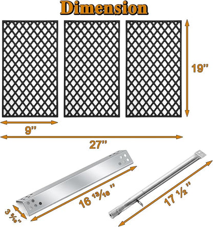 GR2210601-MM-00 Replacement Parts for Members Mark Grill Parts 5 Burner GR2210601 GR 2210601-MM-00 Sam’s Club GR2210601MM00 Grill Grates BMHP7 614714 Heat Shield 16261 Burner 09431 Crossover