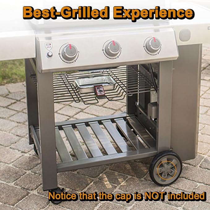 67445 Genesis II Grill Wheel Replacement Parts for Weber Wheels 8 Inch Genesis II/II LX 200 300 400 600 Series Grill Parts Weber Genesis II E-310 II E-410 II E-330 II E-610 II E-210 GS4 BBQ Parts