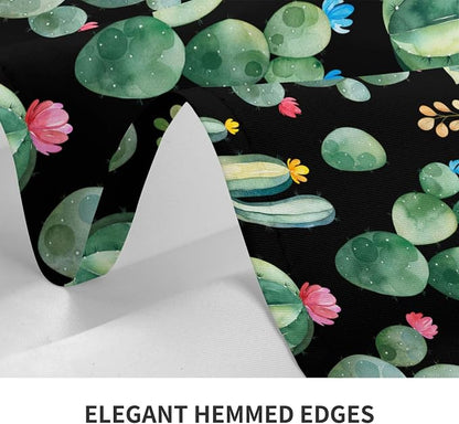 Rectangle Table Cloth,green watercolor cactus succulents Tablecloths Stain Resistance Water Repellent Washable Table Cover Decor for Home Kitchen Dining Party Patio Indoor and Outdoor 60"x 84"