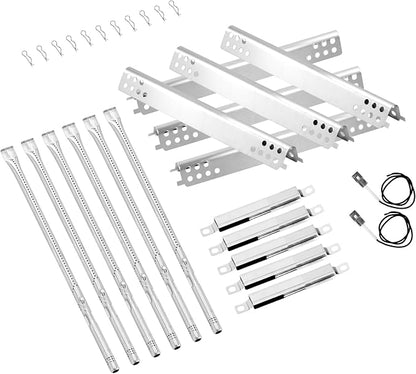 463244819 Grill Replacement Parts for Charbroil Performance 6 Burner 463244819, 463276517, 5 Burner 463347519, 4 Burner 463342119, 463347017, G470-5200-W1 Burner, G470-0004-W1A Heat Plate, Crossover