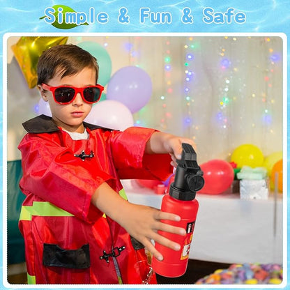 Leitee 24 Pcs Fire Extinguisher Squirter Toys Realistic Firefighter Water Squirt Toy Fun Fireman Squirter for Boy Girl Swimming Pool Beach Party Outdoor Water Fighting Play Cosplay (7X 1.9 Inch)