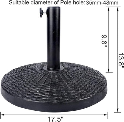 Blissun 26.5 lbs Heavy Duty Patio Market Umbrella Base Stand