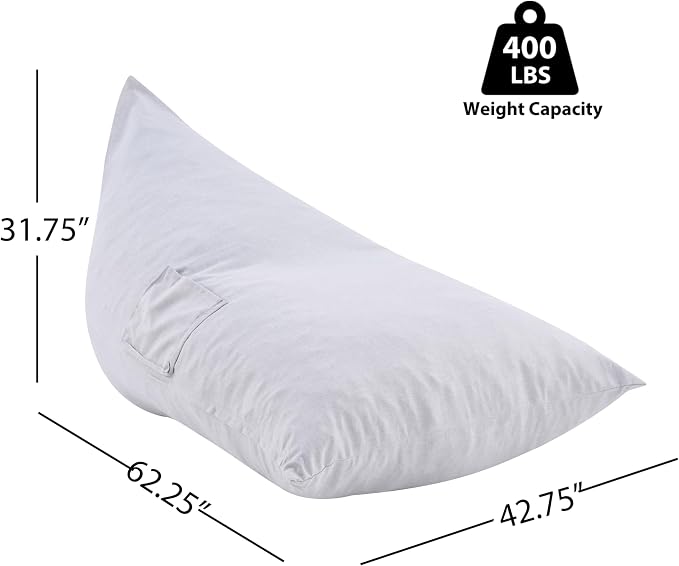 Christopher Knight Home Arlene Twist Outdoor Bean Bag Chair Set of 2, Fabric Bean Bag Lounger for Adults and Kids, Outdoor Comfy Reading Chair, Patio Lounge Sofa for Poolside Garden, Gray