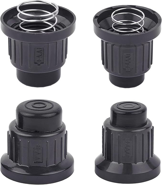 AAA and AA Battery Ignitor Button Caps for Gas Grill | push button cover with steel spring for BBQ spark generator;screw-on spare for worn knobs, for gas fire pit, grill