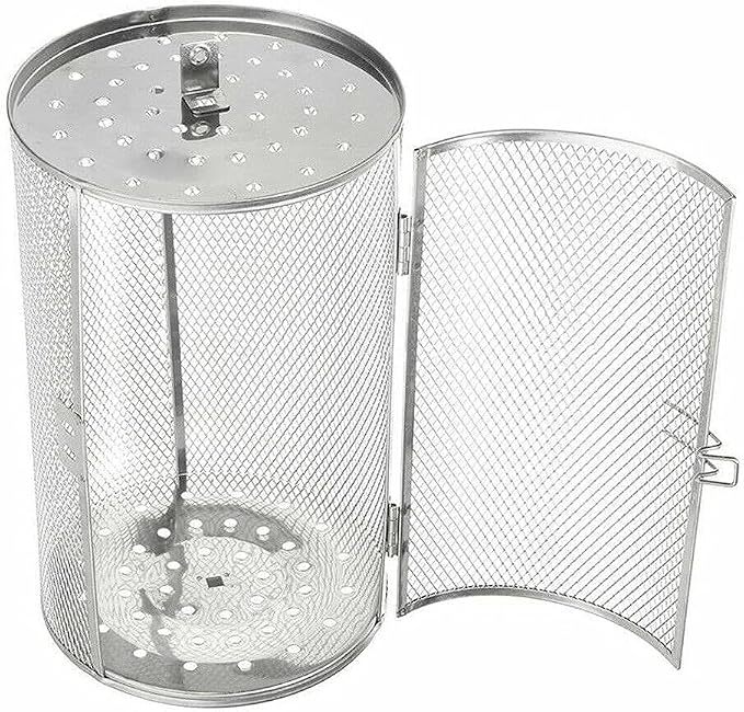 12x23cm Stainless Steel Rotisserie Grill Roaster Drum Dried Baking Coffee Bean Nut Oven Basket BBQ Grill Cage Kit