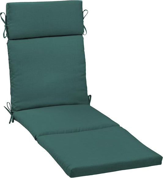 Arden Outdoor Chaise Cushion, 21 in x 72 in, Weather-Proof, Rain-Proof, Fade Resistant Patio Cushion for Chaise Lounger Peacock Blue Green Texture | Lounge Cushion, Weather-Proof, Rain-Proof, Fade Resistant for Chaise Lounger, Mold and Mildew Resistant