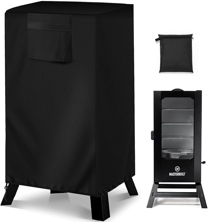 40-inch Vertical Smoker Cover, Compatible with Most of Vertical Smoker (29"Lx29"Wx52"H), Heavy-duty and Weather-resistant Oxford Fabric with Adjustable Drawstring