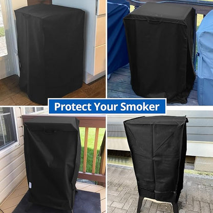 SunPatio 40 Inch Electric Smoker Cover, Heavy Duty Waterproof Vertical Smoker Propane Grill Cover, Compatible for Masterbuilt, Smoke Hollow, Pit Boss Square BBQ Smoker and More, 25" W x 17" D x 39" H