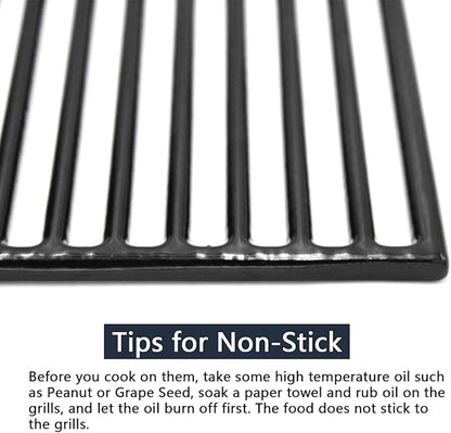 Hongso Porcelain Coated Cast Iron Cooking Grates Replacement Parts for Grill Master 720-0737 720-0670E, Master Forge GD4215S, Grill Chef GC616 GC716, Nexgrill 720-0737, Savor Pro GD4210S Gas Models