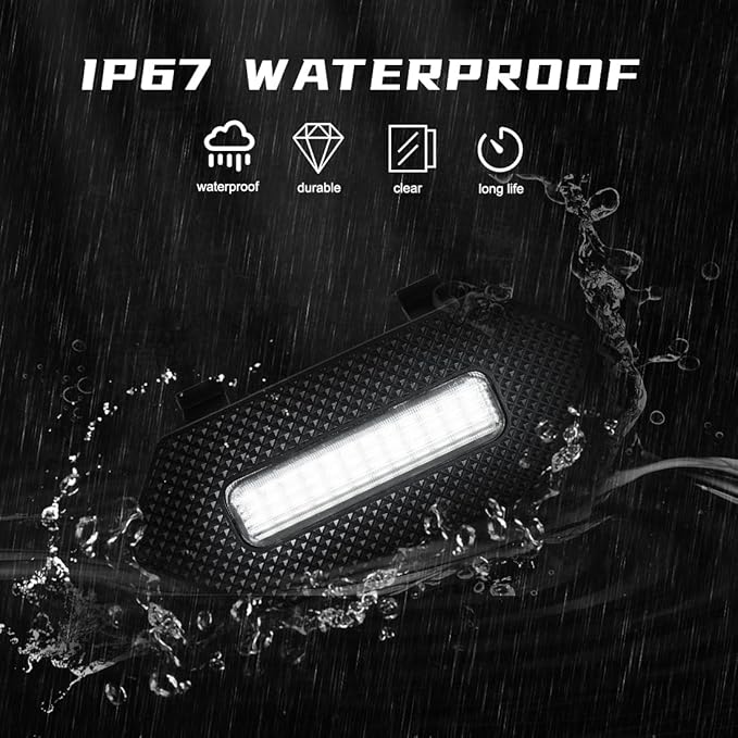 Grille Lights for 4Runner Trailhunter/TRD Pro 2025-2026, 4Pcs Clear Shell White LED Front Grill Light with Wire Harness and Fuse