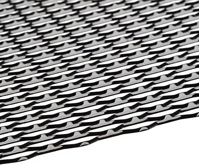 AggAuto Universal 40"x13" Car Grill Mesh 8x25mm Seagull Hole Black | Aluminum Alloy Automotive Grille Insert Bumper, One of the Most Multifunctional Shape Grids 100x33cm