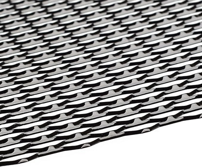 AggAuto Universal 40"x13" Car Grill Mesh 8x25mm Seagull Hole Black | Aluminum Alloy Automotive Grille Insert Bumper, One of the Most Multifunctional Shape Grids 100x33cm