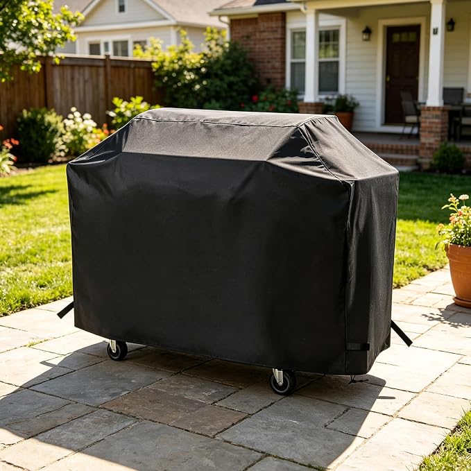 62 Inch Gas Grill Cover for Monument Denali 405&425 Grill, Waterproof 600D | Outdoor Grill Cover Fits Denali 405 & Denali 425 4-Burner and 77352 6-Burner Gas Grills, Wind & Dust Protection
