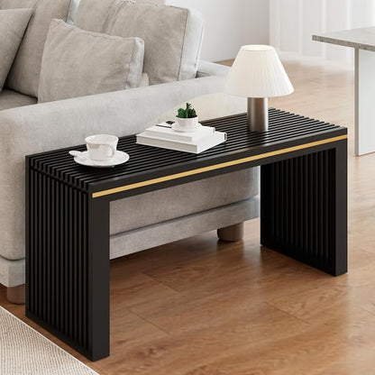 APRTAT Bamboo Dining Bench 35-Inch Indoor Wood Shoe Rack Bench for Entryway | Easy Assemble, Sturdy & Durable,Slatted Design,Versatile Everyday Seating,Living Room Hallway Bedroom Bathroom