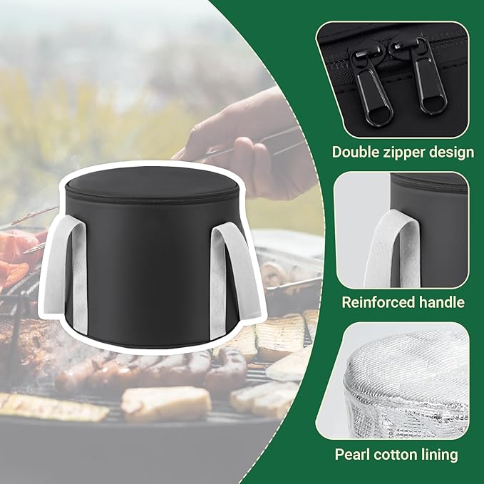 14 lb Wood Pellet Storage Bag, Waterproof Pellet Storage Container for Grill & Smoker, Keep Pellets Dry, Portable Outdoor BBQ Fuel Storage (1 PCS, 14 lbs)
