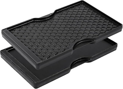 Utheer Double-Sided Ceramic Griddle for Weber Spirit 200 Series, 17.5" × 10.2" Replacement for Weber 7637 ｜ Reversible Flat & Ribbed Surface, Matte Black Enamel, Heavy-Duty Cast Iron