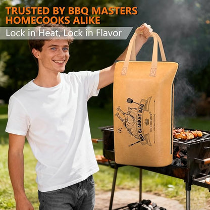 BBQ Blanket for Resting Meat, Reusable Smoker Grilling Meat Insulated Brisket Resting Blanket Bag, Smoker Meat Resting Blanket Bag for Men, Dad, BBQ Lovers, Christmas Gifts&Stocking Stuffers