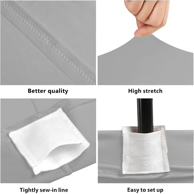 BDDC 4ft Stretch Spandex Fitted Table Cloth for 4 Foot Tables | GRS-Certified Eco-Friendly Fabric, Elastic Fit Rectangle Tablecloth, Washable, Wrinkle-Free, For Events & Parties